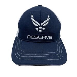 Air Force Reserve  Unisex Baseball Cap Blue White‎  Hook Loop 6 Panel OS Reserve